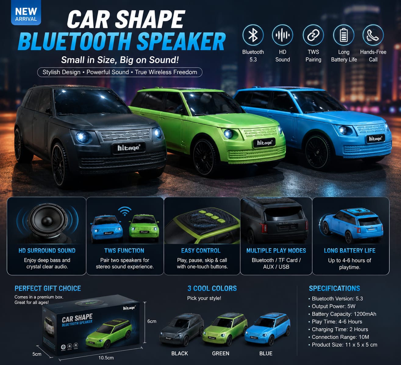 Luxury SUV Style Bluetooth Speaker