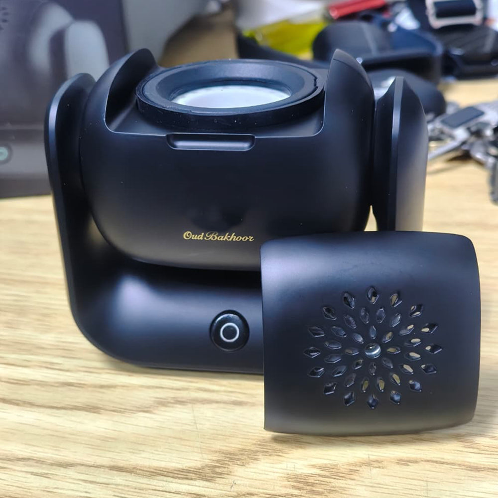 Rotatable Electric Bakhoor Burner – USB Rechargeable Oud Incense Burner