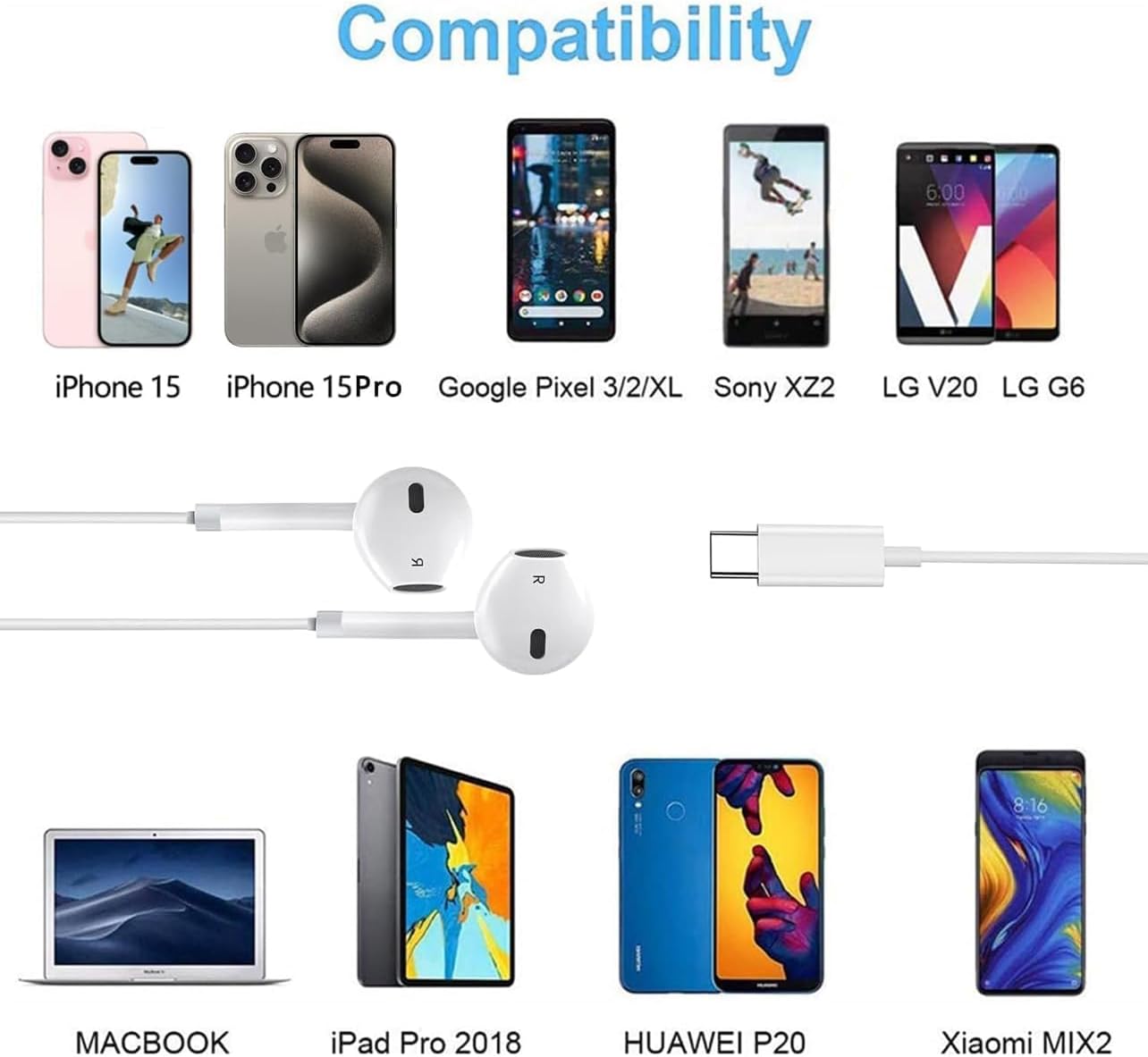 USB Type-C Wired In-Ear Earphones