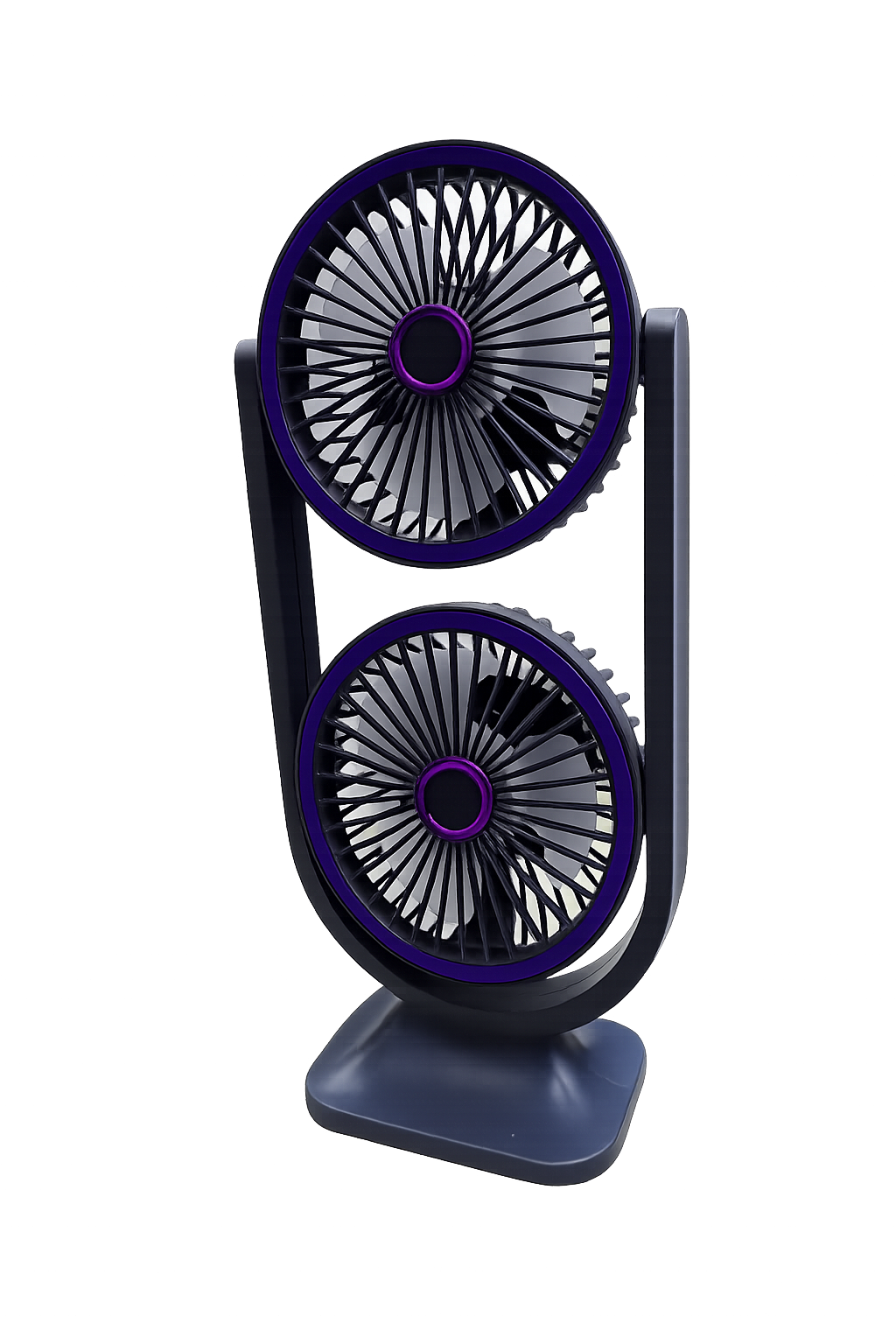 Dual Head Rotating Rechargeable Desk Fan