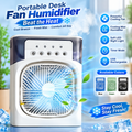Portable Desk Fan Humidifier with LED Light