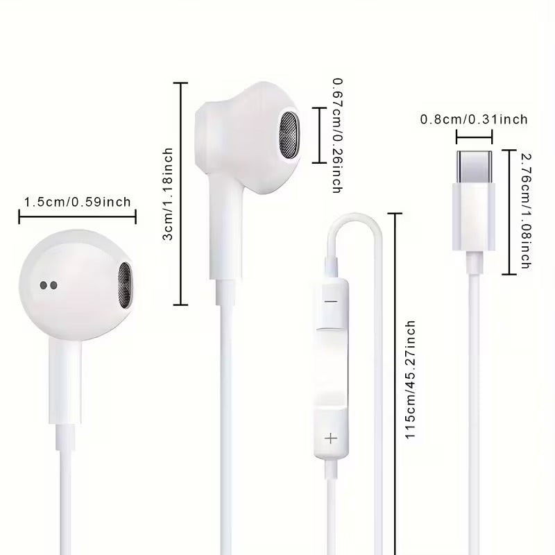 USB Type-C Wired In-Ear Earphones