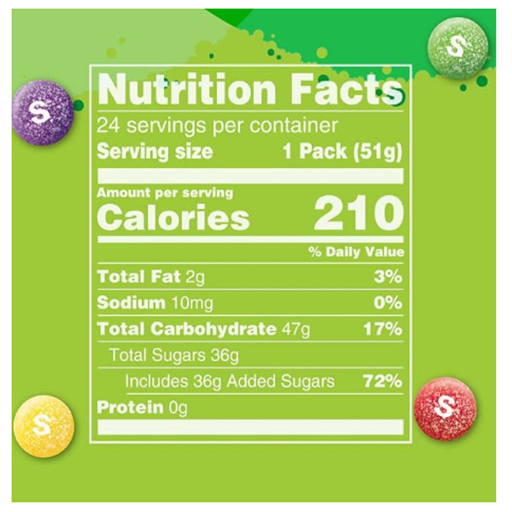 Skittles Sour Candy Pack of 24 PCS